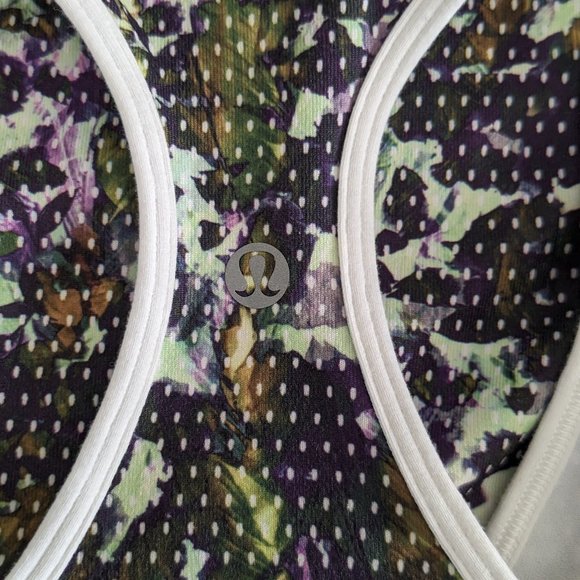 LULULEMON Women's Racerback  Long Tank Top  Size 2  Multicolor Print - Picture 4 of 5